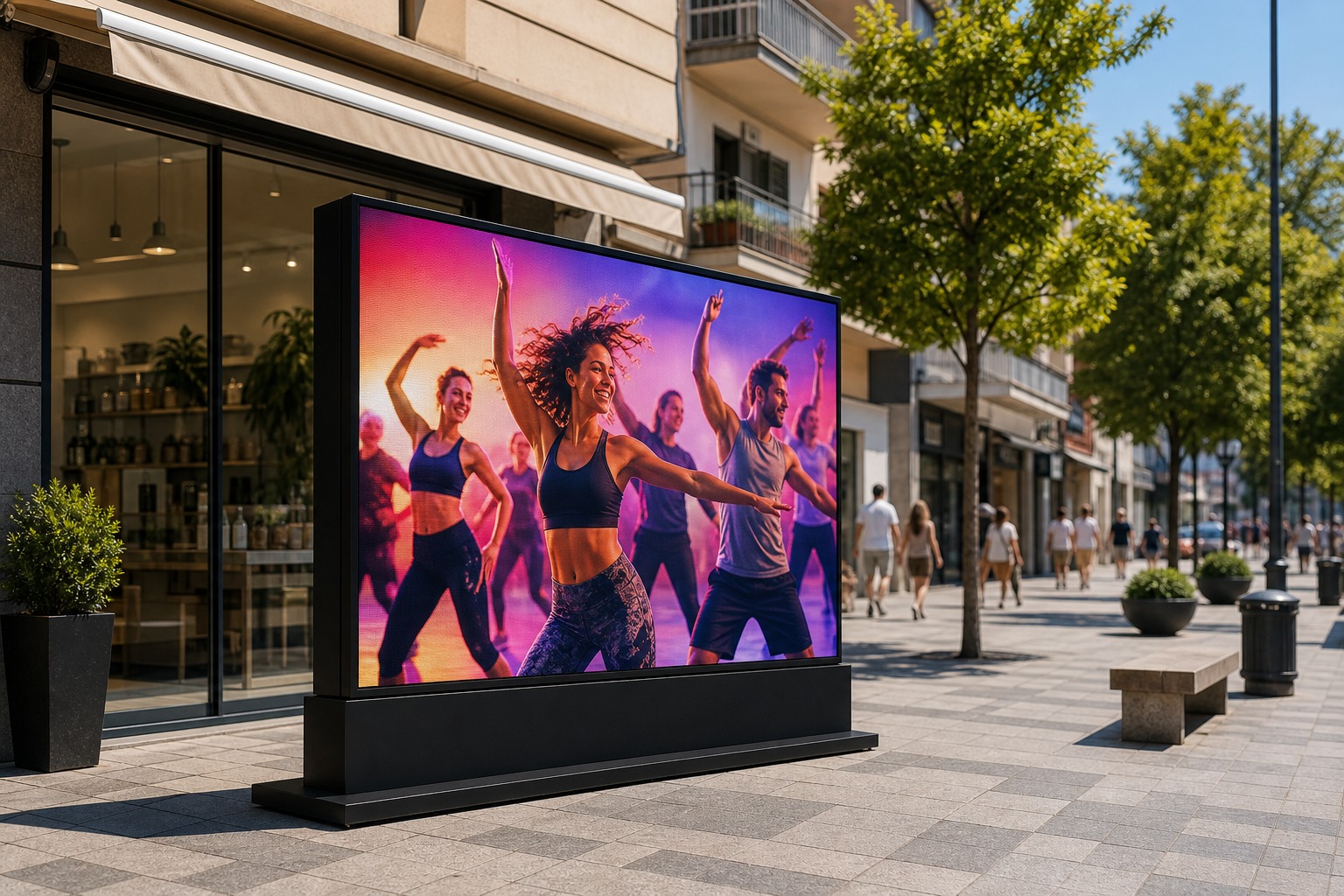 LED wall medio-piccolo per attività locali lifestyle e sport.